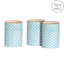 Nicola Spring Hand-Printed Kitchen Utensil Holders - 1 Litre - Blue - Pack of 3