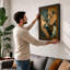 Geometric Deer Head Modern - Framed Print-1498375234-1498375235