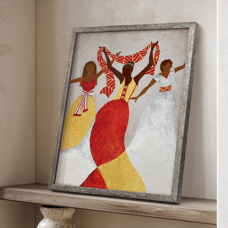 Reproduction encadrée Golden Rhythm - bois massif, H 21 po x l 17 po