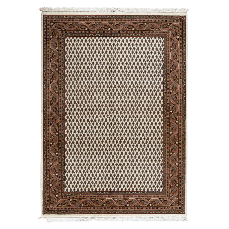 Tapis rectangulaire en laine noué à la main
