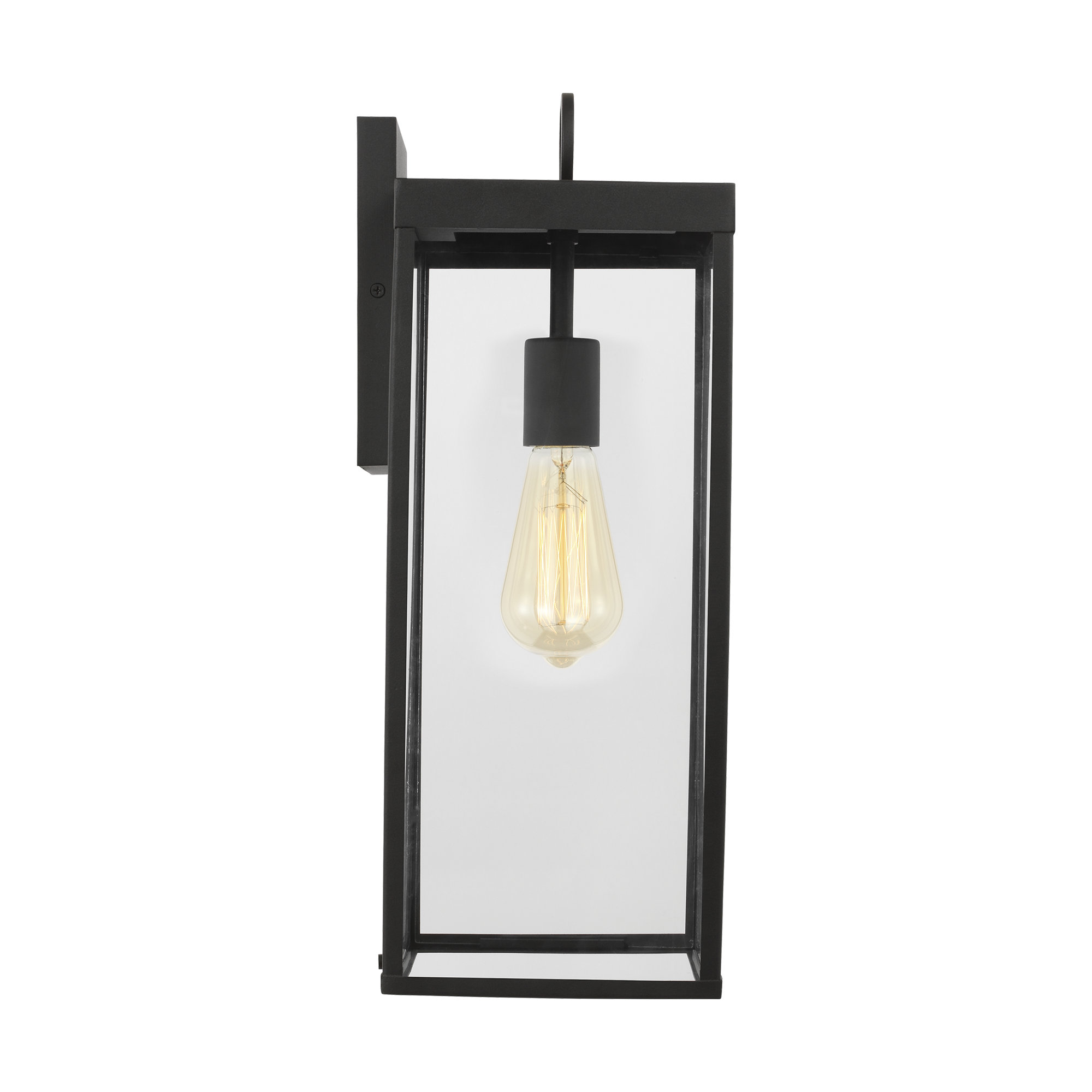 Howell Wall Lantern, 18.25" H x 8" W x 6.75" D, Matte Black