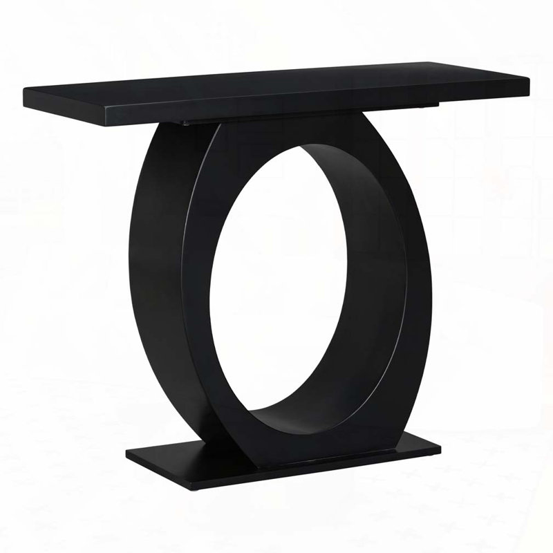 Console Table with Egg-Shaped Base, Black