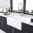 White Ceramic Sink 24 Inch - Apron Front, Easy To Maintain For Kitchen & Laundry Front Single Bowl, Deep, Stylish