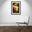 «Brickhill Asti Cinzano», affiche vintage encadrée sur papier en noir / jaune-35156051-35156063