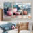 Toile naturelle avec cadre flottant