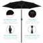 Parasol de marché extérieur robuste de 7,5 pi avec bouton-poussoir inclinable et manivelle en keven-589126687