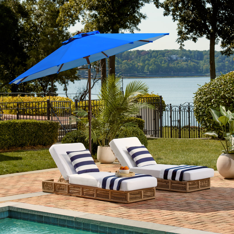 Parasol de marché, Bleu pacifique, 100.79" W x 100.79" D