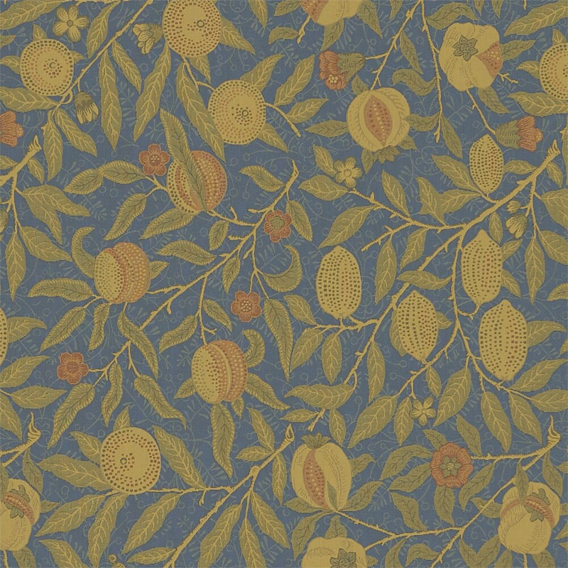 Fruit Fabric, Blue/Thyme
