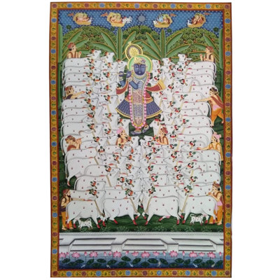 Gopashtami | Festival des vaches, art de Pichhwai | Par Jagriti Bhardwaj