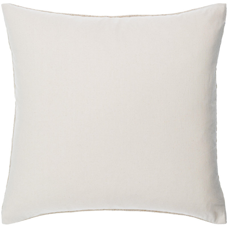 Housse de coussin décoratif Elara, 18 po x 18 po, Housse de coussin seulement - sans coussin, Beige clair