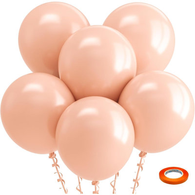Pastel Orange Balloons 18 Inch - 30 Pack Large Thick Orange Balloons Big Round Light Orange Peach Latex Balloons For Bridal Shower Wedding Birthday Party Decorations