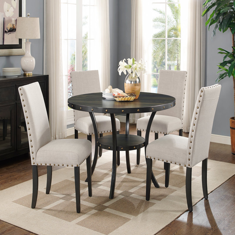 Biony Dining Table Espresso Wood Railhead