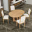 Ensemble de table de salle à manger 5 pièces avec rallonge amovible et 4 chaises rembourrées-1875539403