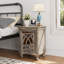 Table de chevet en bois gris antique