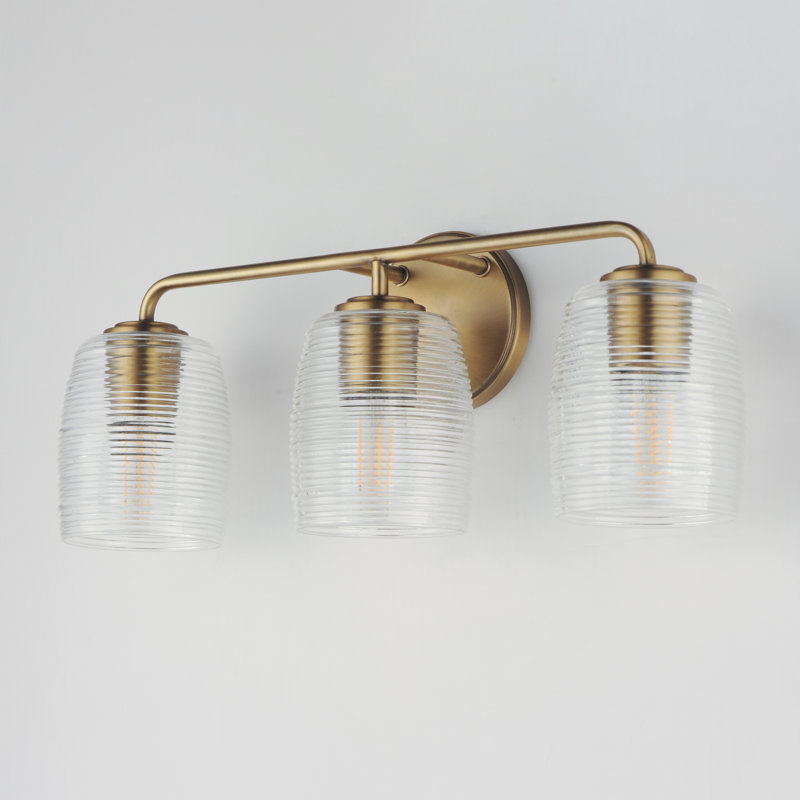 Honey-Bath Vanity, 22" Width, Natural Aged Brass, 3 Lights
