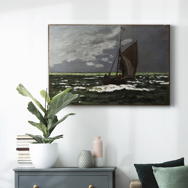 Paysage marin orageux, 1867, toile tendue avec châssis, H 40 po x l 60 po