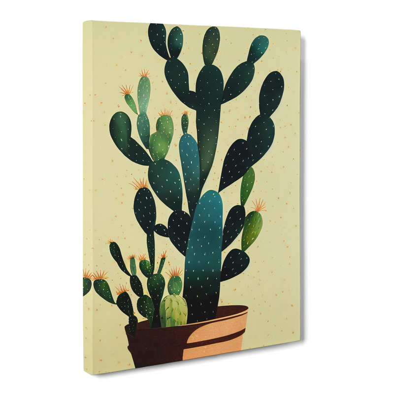 Cactus Cacti - Wrapped Canvas, 76cm H x 50cm W x 3cm D