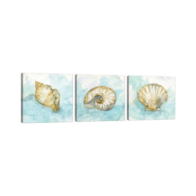 «Biscayne Treasure Triptych», ensemble d'art mural sur toile tendue (ensemble de 3)