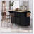 Kitchen Cart with Rubber wood Drop-Leaf Countertop, Cabinet door internal storage racks-1192317171