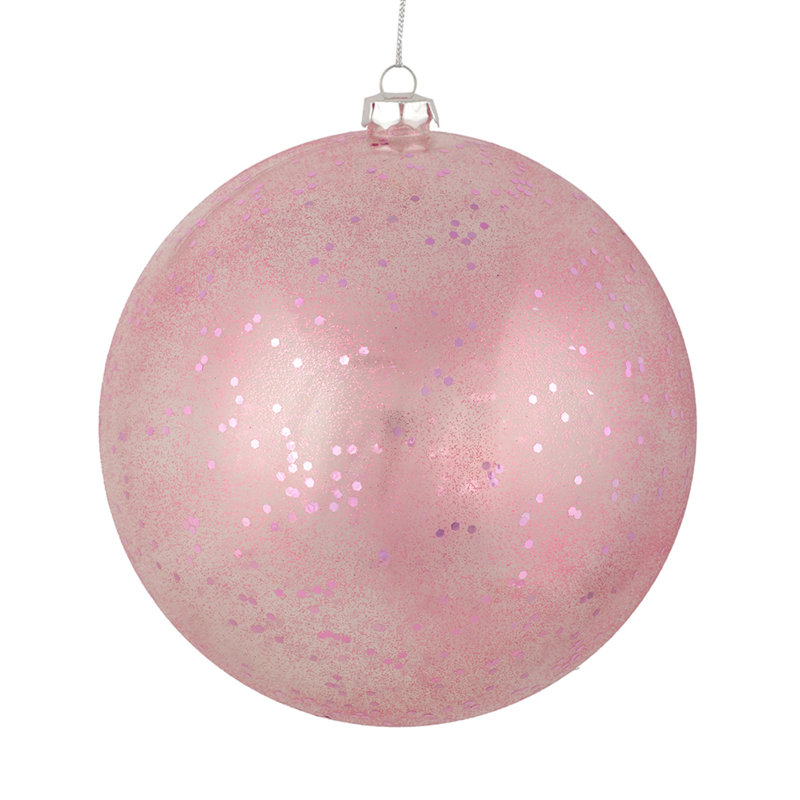 Boule scintillante transparente, Mauve, H 4,75 po x l 4,75 po x P 4,75 po