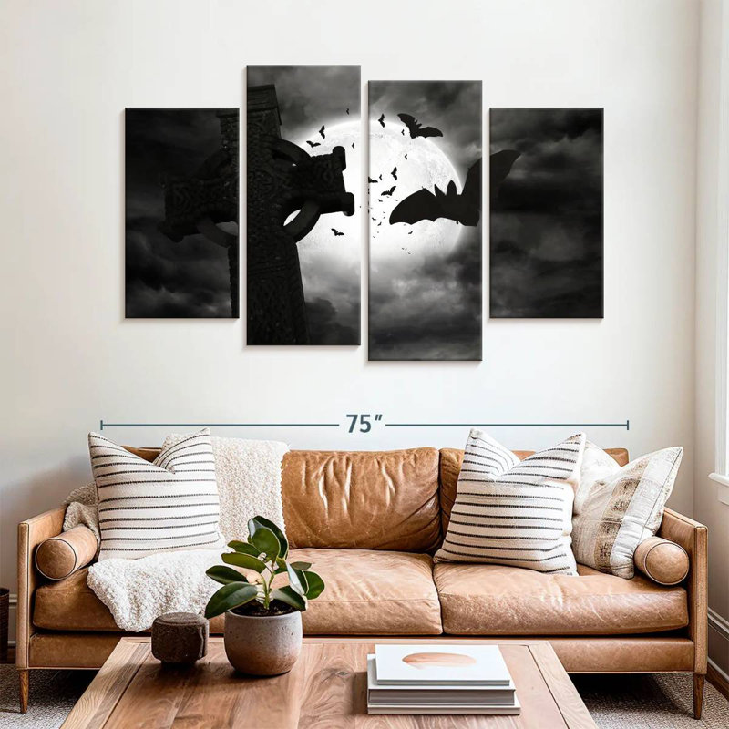 Graveyard Bats, 42" H x 68" W