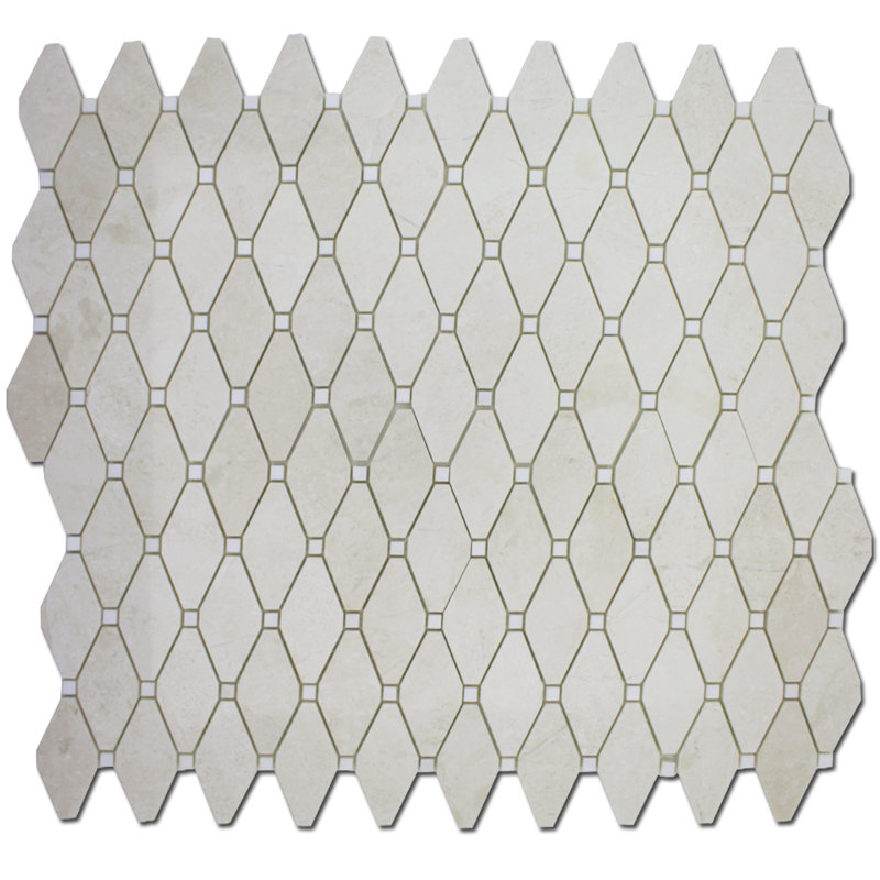CLIPPED DIAMOND PERLA w/ BIANCO DOLOMITE DOT