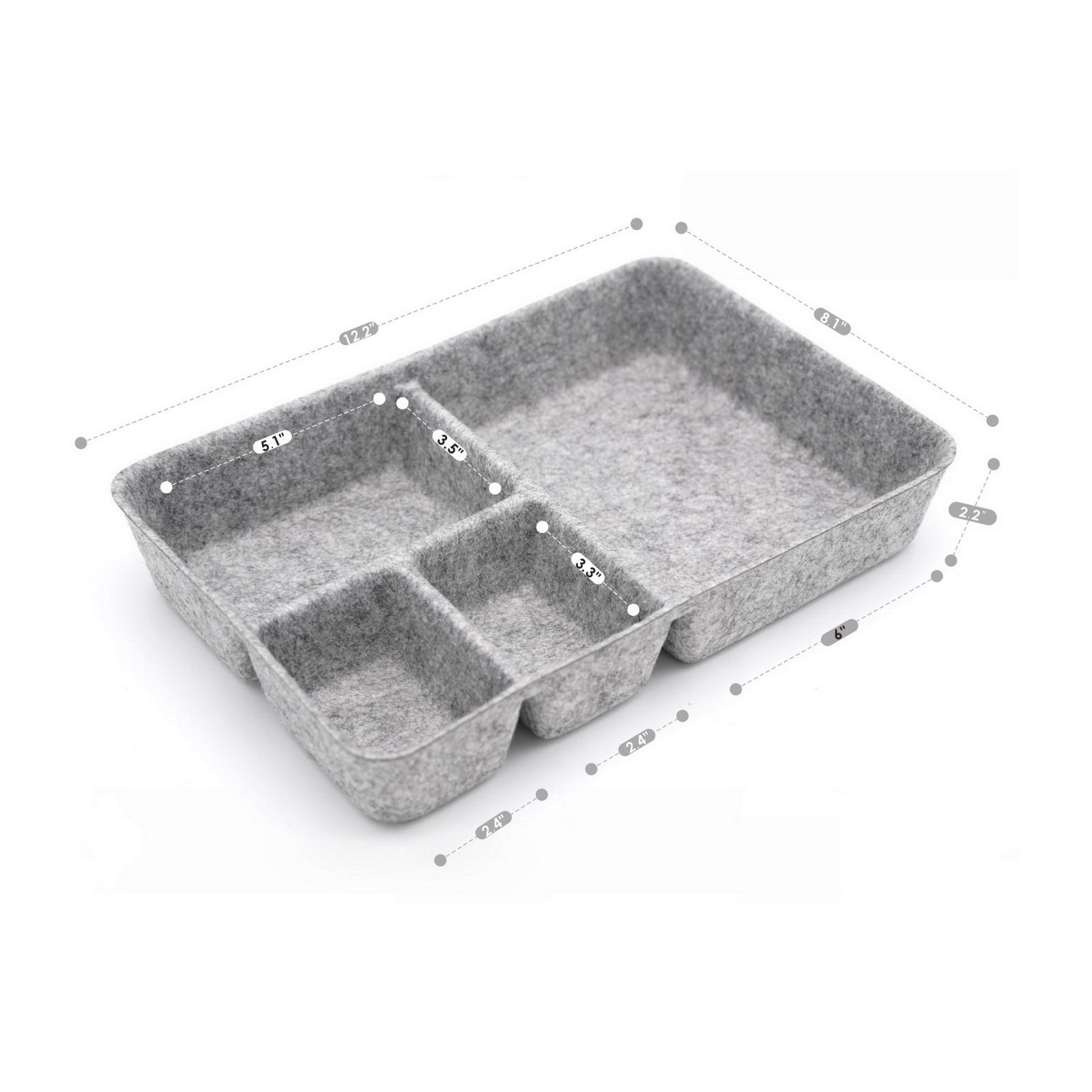 Anadia Organizer Set, Gray x 2