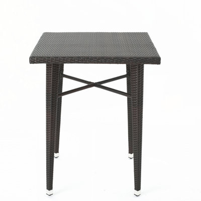 32" SQUARE WICKER BAR TABLE