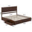 Lit plateforme en bois avec pied de lit et tiroirs de rangement Ronan-477818-477809