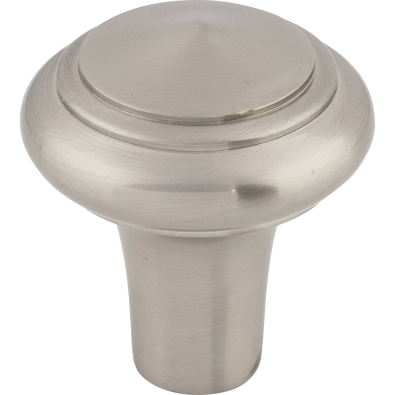 Aspen II Peak 1" Diameter Round Knob, 1 1/4" Knob Diameter, Brushed Satin Nickel