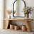 62.99" Solid Wood Console Table, Farmhouse Low Entryway Table With Storage