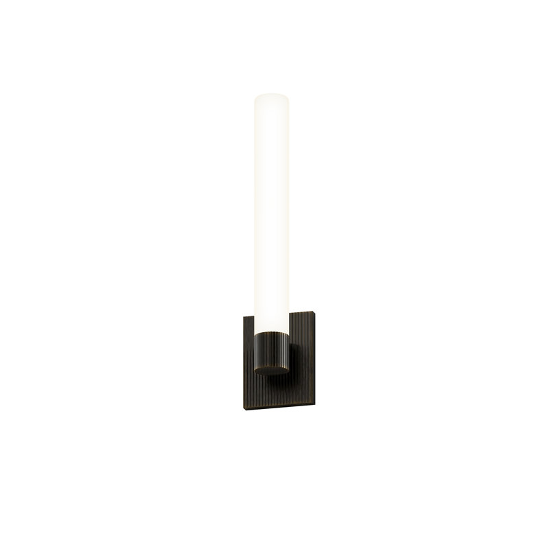 Scepter Solid Brass LED Wallchiere, Black Brass, 3000K, Black