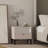 Amara 20" W Modern Nightstand with 1 Full Extension Drawer and Metal Legs in Pale Rose and White-1723044004