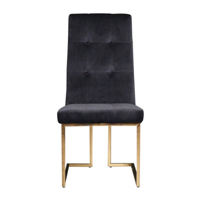 Chaise d'appoint en velours Denholme