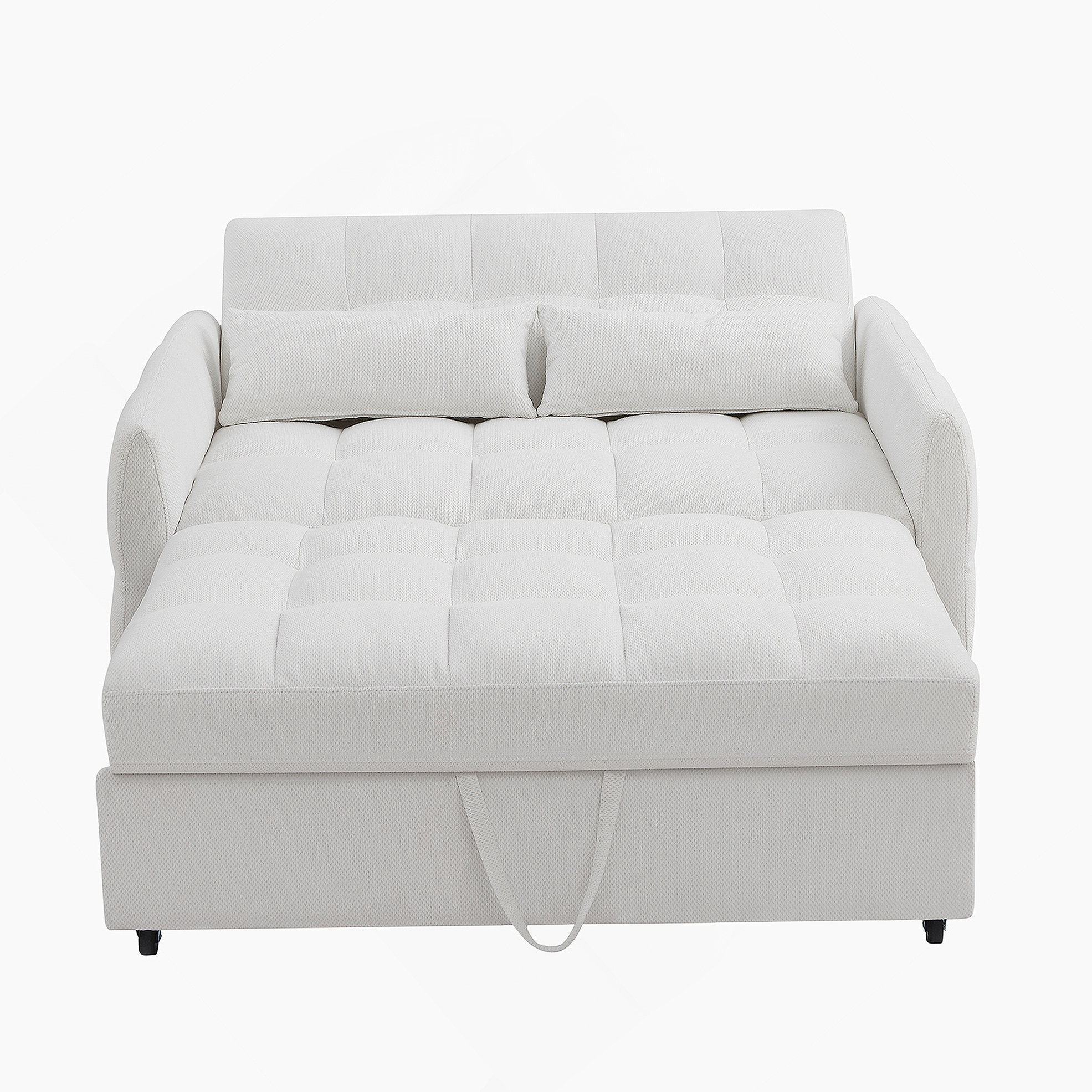 Latitude Run® 52.8 Loveseat Sofa Pull out Bed Tufted Sleeper with ...