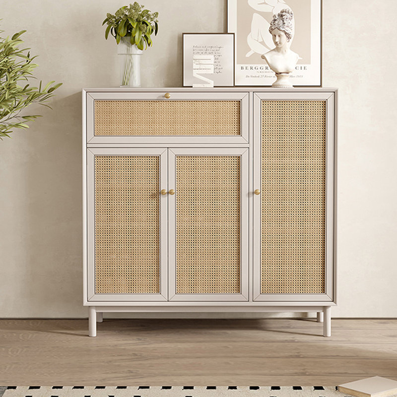 22 Pair Shoe Storage Cabinet, Cream