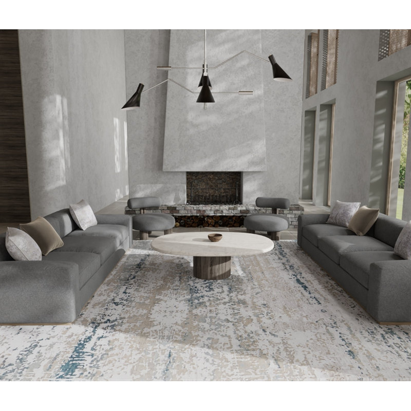 Tapis ivoire Tarlisha, Rectangulaire 3 pi x 5 pi
