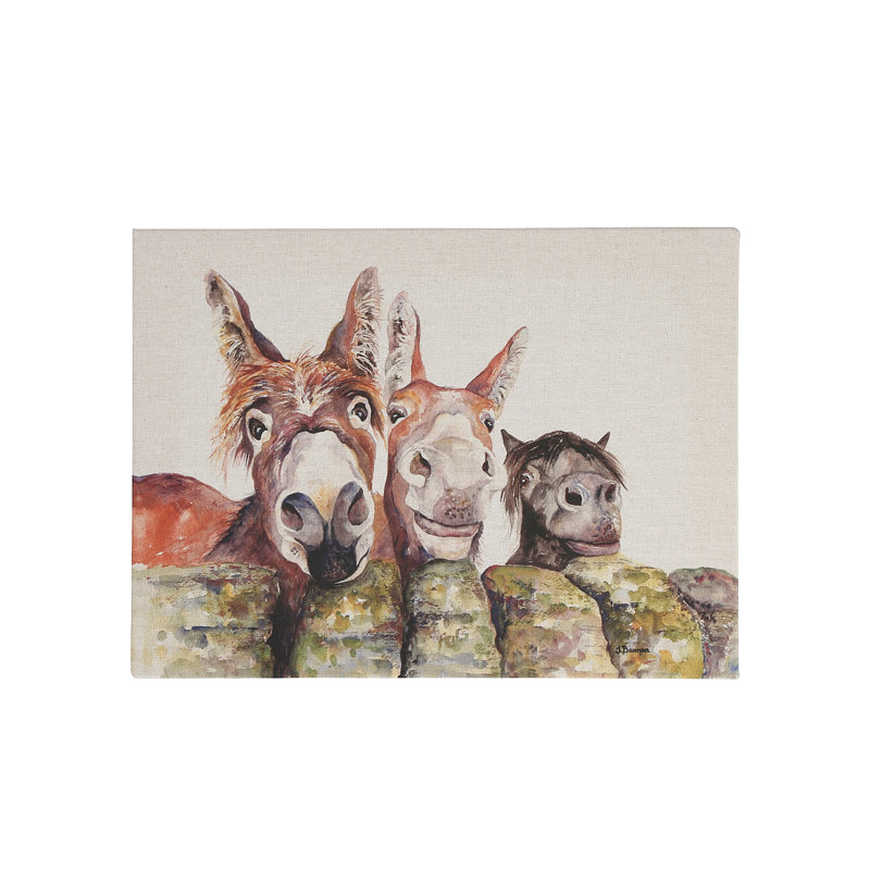 Johnny, Freckles And Halfpint by Jane Bannon - Wrapped Canvas Print, 40cm H x 50cm W