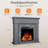 Small Electric Fireplace With Mantel,43.39"w X 39.68"h X 13.70"d, 750w/1500w Heater (5100 Btu, 400 Sq Ft), 3d Realistic Led Flames, Silent (=40db)-1395694278