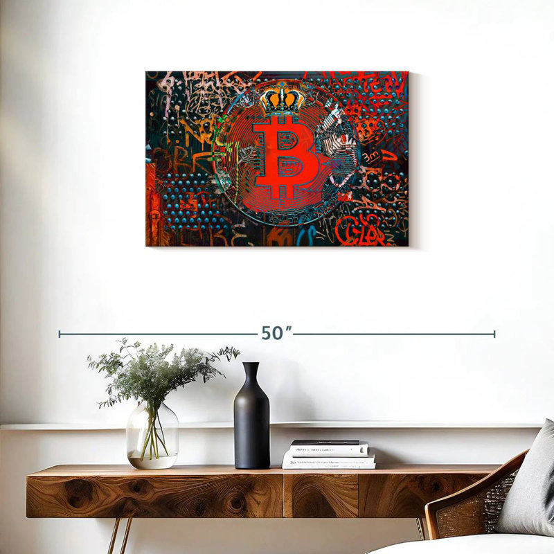 Kerner Bitcoin Graffiti II, 20" H x 30" W