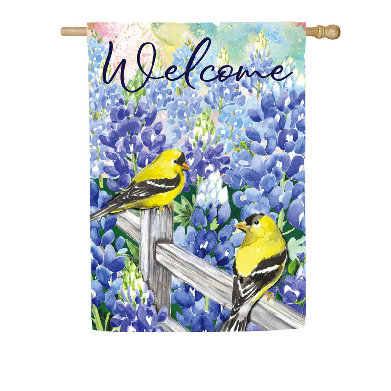 Drapeau de maison 43 po x 29 po Sieghart Field of Bluebonnets