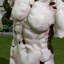 Sculpture mâle torse sur pied