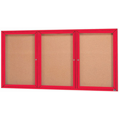 Enclosed Wall Mounted Bulletin Board LED Illuminated