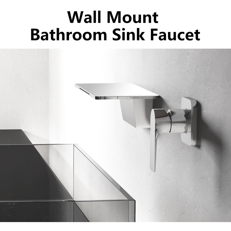 Wall Mounted Bathroom Faucet, Chrome