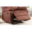 Fauteuil inclinable à mouvement manuel en microfibre de couleur chocolat contemporain