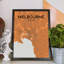 Melbourne City Map 1 Piece Wall Art-166252789
