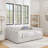 Queen Size Daybed with Two Drawers Trundle Upholstered Sofa Bed-129700444