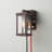 Classic 11.1'' H 1-Light Outdoor Wall Sconce with Built-in GFCI Outlet, Oil Rubbed Bronze Rectangular Metal Frame with Clear Glass Shade, Weatherproof-1153121463-1153121461