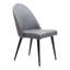 Ensemble de deux chaises d'appoint de salle à manger en similicuir gris et noir