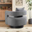 Fauteuil demi-tonneau moderne pivotant avec dossier ouvert-652721344